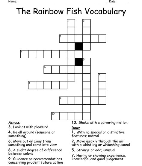 LA Times Crossword Clues. . Rainbow roll fish crossword